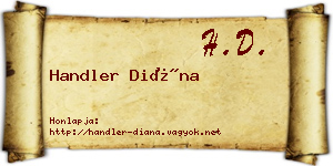 Handler Diána névjegykártya